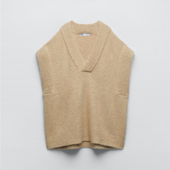 ZARA - caramel knit vest - Picture 1 of 8